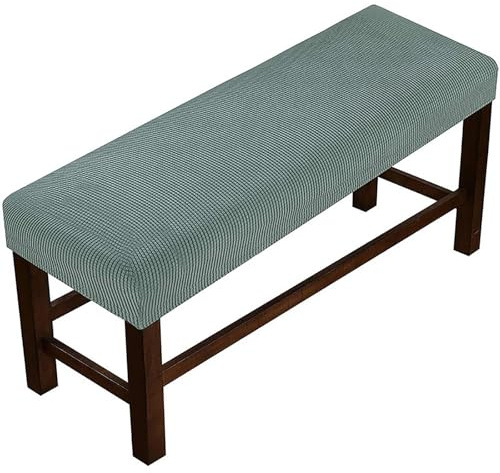 Universal-Bezug für Esszimmer-Bank, Stretch Dining Bench Cover Bezug für Sitzbank Holzbank Schonbezug Bezug Für Fußhocker Bank Sitzbank Hocker Husse Flurbank(Grün B,140-160CM)