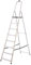 BiGDUG Aluminium Step Ladder - 8 Step Folding Ladder - Non-Slip Surface Hand Rails 8 Tread - Closed Height 2370 mm Platform Height 1620mm