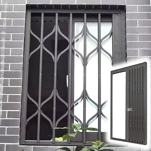 Foldable Anti-burglary Window Grilles, Horizontal Sliding Security Protections for Enhanced Home Safety