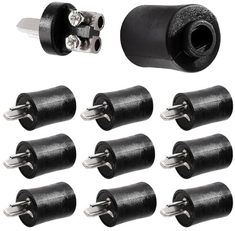 KUOQIY 10 PCS 2 Pin DIN Speaker Plug, 2 Pin HiFi Loudspeaker Cable Connector with Screw Terminals, with Screwdriver, for HiFi Loud Speaker Devices