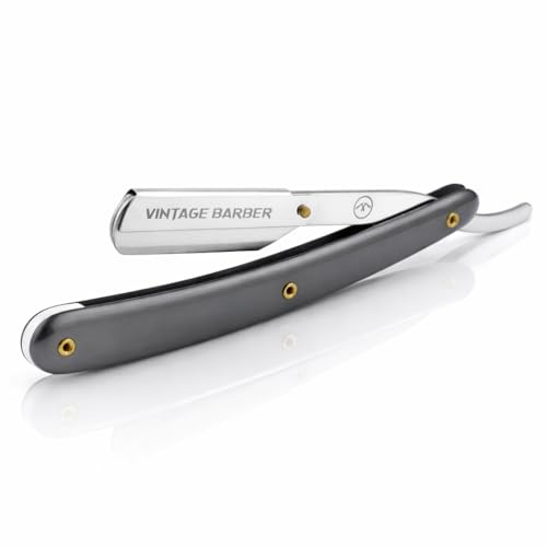 VINTAGE BARBER LONDON Straight Razor Professional Cut Throat Barber Razor Stainless Steel Traditional Wet Shaving
