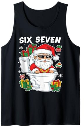 Sechs Sieben Weihnachts Meme 67 Lustig Santa Humor Xmas Tank Top