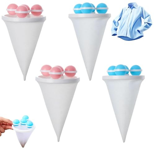 4 Stück Filterbeutel Waschmaschine, Wiederverwendbar Fusselfänger Waschbälle, Tierhaarentferner Waschmaschine Für Entfernt Tierhaare& Fusseln& Flusen(2 Rosa + 2 Blau)