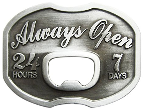 JEAN'S FRIEND Vintage Always Open Beer Bottle Opener Belt Buckle also Stock in US