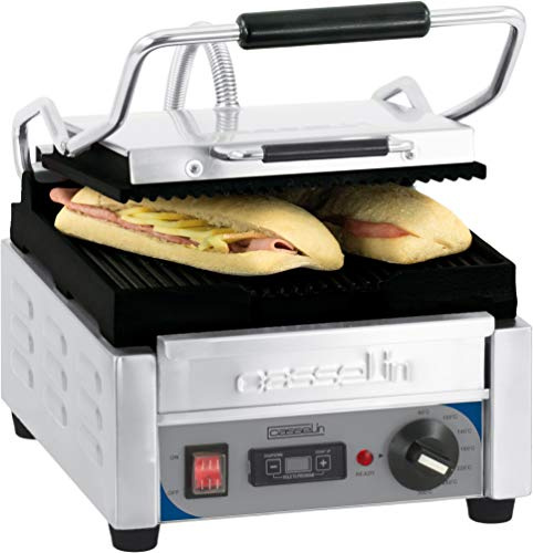 Casselin cgprrppt Grill PANINI klein Premium Rillen – Rillen mit Timer