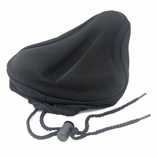 AISHEMI Weicher Kinder-Fahrradsattel mit Gel-Sitzkissen, atmungsaktiv, 22,9 x 15,2 cm, für die meisten Kinderfahrräder, Dreiräder, Banlanzen-Fahrräder, Schwarz