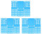 Relaxdays 3X Wäschefalter 3. Generation, klappbar, Faltbrett für Shirts, Hemden, flexibel, Flip, Fold, B x T: 68 x 57 cm, blau