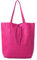 LeahWard Large Hobo Shoulder Bag, Women's Genuine Italian Hand Made Leather Shoulder Bags, Soft Leather Handbags, A4 College School Work Business Bags (Fuchsia)