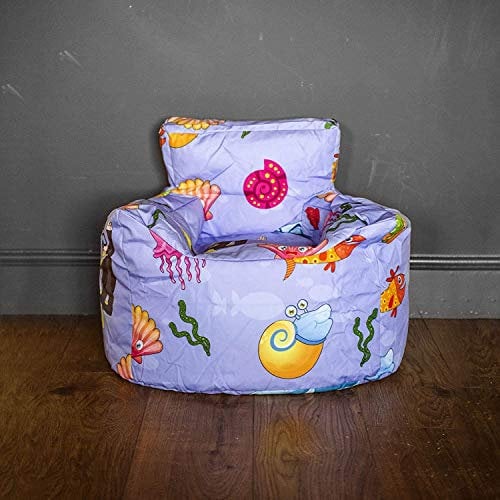 HomeZone® Washable Kids Beanbag Toddler Chair Cover Only for Indoor Outdoor Beanbag Chairs for Kids Bean Bag Chair for Girls Bedroom Decor Waterproof Garden Soft Toy Storage Beanbags for Children
