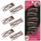 Dofash Double Grip Brown Hair Barrettes Metall Haar Griffe Zubehör Schmetterling Haarspangen für Frauen (braun 6PCS)