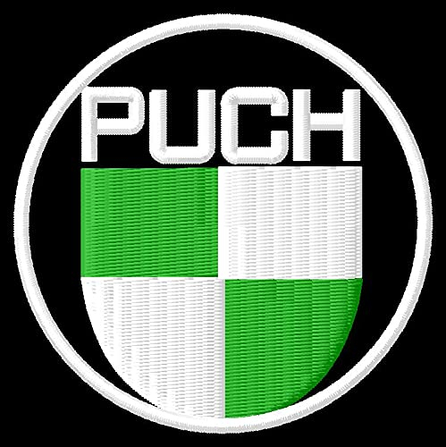 Masterpatch Aufnäher für Fans Puch Logo Patch 125 de Luxe 175 250 350 600 GSmotorrad Motorrad patch parche brodé patche écusson toppa ricamata