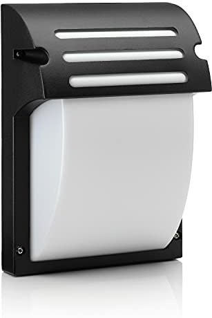 Auraglow Industrial Outdoor Garden Wall Light, Fitting Only | Energy saving aluminium lamp, E27 socket, bulb not included, IP44 weatherproof, for porch, patio and front door