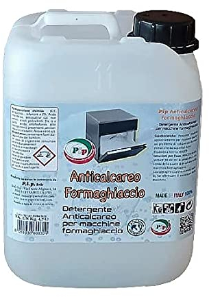 PIP Anticalcare Macchina Ghiaccio, Detergente Anticalcareo Formaghiaccio, Disincrostante, Igienizzatore Professionale, Anticalcare, Tanica UN LT.5 = Kg. 5,7