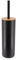 Brosse WC avec support Noir et Couvercle en Bambou - TENDANCE
