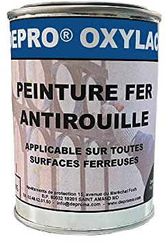 DEPROMA OXYLAC Peinture antirouille pour métal neuf et rouillé - 200GR (BLANC)