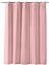 Douceur d'Intérieur, Rideau Douche avec illets Clipsables (180 x 200 cm) Dotty Rose Poudre, Microfibre Gaufrée