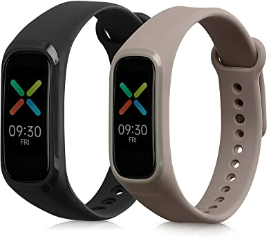 kwmobile 2X Sportarmband kompatibel mit Oppo Band Sport Armband - Fitnesstracker Band Set aus TPU Silikon