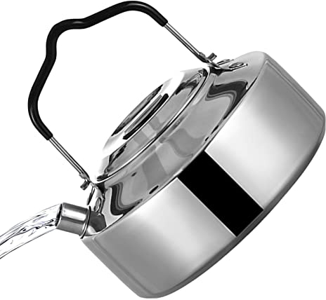 Camping Kettle | 1L Stainless Camp Stove Pot - Portable Tea Kettle Water Kettle Lightweight Teapot Coffee Pot for Hiking