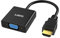 Loryi HDMI-auf-VGA-Adapter, HDMI-Stecker auf VGA-Buchse, Adapter, 1080p @ 60Hz, kompatibel für Computer, Desktop, Laptop, PC, Monitor, Projektor, HDTV, Chromebook, Raspberry Pi, Roku, Xbox und mehr
