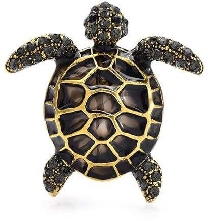 Equirider Broches de Tortue pour Femmes Hommes 3 Couleurs Broche d’Animal épingle Cadeaux