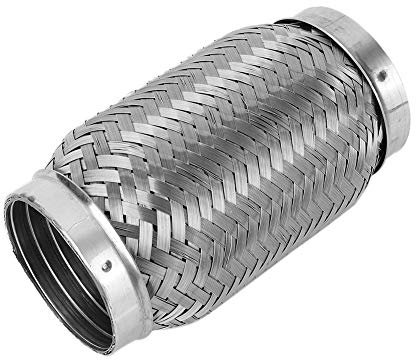 Tbest Tubo Flessibile di Scarico in Acciaio Inossidabile con Interno Corrugato 2. 5in x 6in