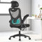 YONISEE Sedia da ufficio - Sedia da scrivania ergonomica con supporto lombare regolabile, bracciolo e poggiatesta ribaltabili, sedia da studio girevole, sedia esecutiva per l'ufficio domestico