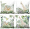 Aoihrraan Dschungel Safari Tiere Kissenbezug 60x60cm 4er Set Dekorativ, Aquarell Wald Giraffe Löwe Tropisch Blätter Kurzer Plüsch Quadratischer Kissenhülle Für Wohnzimmer Draussen Sofa Kissen Bezug