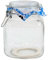 Tradineur - Tarro hermético de vidrio, cierre metálico y junta de goma, bote, frasco multiusos para alimentos, conservas, legumbres, pasta, 17,5 x 13 cm, 2 litros