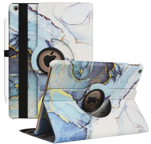 Case for iPad 9.7 2018/2017 (6th/5th Generation) / iPad Air 2 / iPad Air - 360 Degree Rotating Multi-Angle Viewing Stand, Auto Sleep/Wake (Blue Marble)