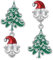Weihnachtsbaum Weihnachtsmann Ohrringe für Damen - Qings 925 Sterling Silber Schneeflocke Schneemann Grüner Zirkonia Baumeln Tropfen Ohrringe Schmuck Weihnachts Geschenke für Frauen Mädchen