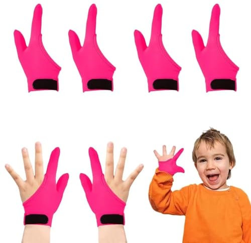 4pcs Thumb Sucking Guard Gloves Kids Chewy Compression Gloves Breathable Guard Nail Biting Gloves Kids Stop Thumb Sucking and Finger Biting (style2)
