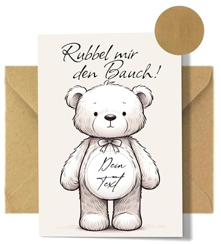 Rubbelkarte Bär - Selbst Beschreiben | Personalisiert (Selbst beschriften [Natur], 1 Karte)