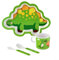 Plateau et assiettes en forme d’animaux pour bébés et enfants en bas âge – Service de table pour enfant + Verre et couverts (Dinosaure vert)