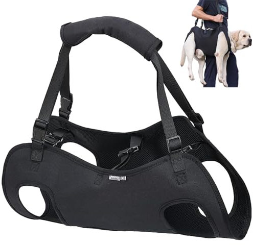 Duuclume Hundegeschirr zum Heben, Notfall-Rucksack, Unterstützung und Rehabilitation, Hundetragetasche, verstellbare Hebegurte, Hundetrage für ältere Hunde, Gelenkverletzungen, Arthritis, Größe L