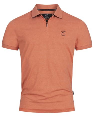 Indicode Herren INYonah Poloshirt aus Baumwollmischung | Herrenpoloshirt Polokragen Baumwollshirt Flamingo, XXL