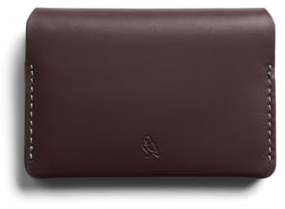 Bellroy Under Cover (schlankes Kartenetui aus Leder mit Kartenfach, Schnellzugriffsschlitz und Platz für gefaltete Geldscheine) - DeepPlum