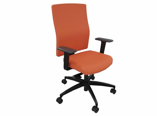 Dauphin SIM-O Bürostuhl mit Vollpolsterung, Drehbar, verstellbare Federkraft und Schiebesitz (Orange (077.044))