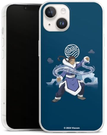 Slim Case extra dünn kompatibel mit Apple iPhone 14 Silikon Handyhülle transparent Hülle Avatar - Der Herr der Elemente Katara Offizielles Lizenzprodukt