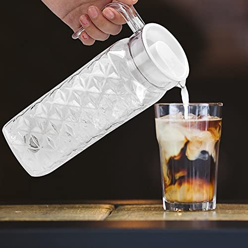 Hervidor Acrílico de Bebida con Diseño de Diamante para Uso Doméstico, 1100ml, Transparente (1.1L 1-50)