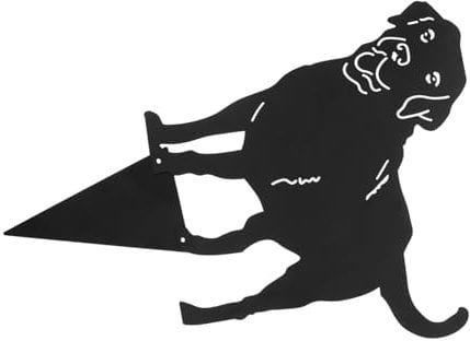 Milisten Black Labrador Sculpture Garden Stake Sign Lawn Decor Puppy Art Outdoor Pet Loss for Garden Decoration