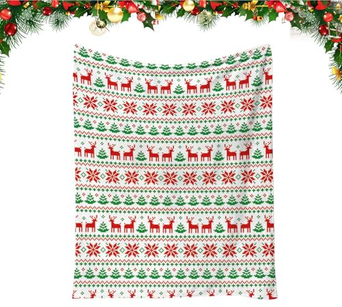 Christmas Fleece Throw Blanket,70x100cm Fluffy Flannel Blanket Throw for Sofa Bed Couch,Green Christmas Tree Microfiber Blanket,Soft Warm Throw Blanket for Boys Girls,All Season for Xmas Kids Adults