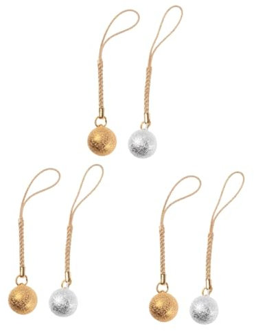 WOONEKY 6pezzi Ciondoli Rame Con Nappa Da Accessori Colorati Per Decorare e Smartphone Rugoso e