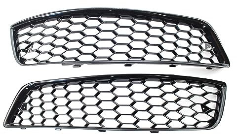 2xA3 Auto-Nebelscheinwerferabdeckung Waben-Nebelscheinwerfergrill , for Audi , for A3 8P 2009 2010 2011 2012 2013 A3 Nebelscheinwerfergrill Frontgrills