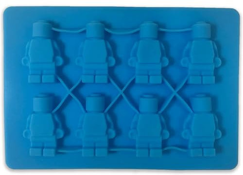 Robot Brick Man Silicone Mould – Versatile Chocolate, Ice, Sugarcraft, and Cupcake Topper Tray