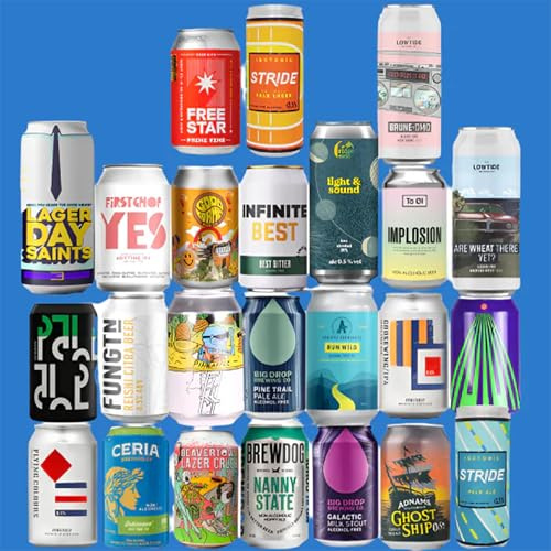 Wise Bartender The Beer Can Can' Alcohol-Free Beer Gift Set (Pack of 12) | Alcohol Free Beers, Perfect Gifts for Men, Women, Dad, Him, Christmas, Birthdays and Special Occasions