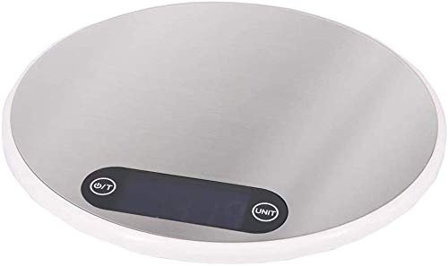 RUHEN Bilancia Elettronica, Bilancia da Cucina ad Alta precisione, Bilancia da Laboratorio in Acciaio Inossidabile, Bilancia Elettronica in Oro per la casa e la Scuola con Display LCD