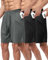 BOOJO 3er Pack Sporthose Herren Kurz Hosen mit Taschen Sport Shorts Schnell Trocknend Trainingshose für Gym Fitness(Schwarz*2/Dunkelgrau,4XL)