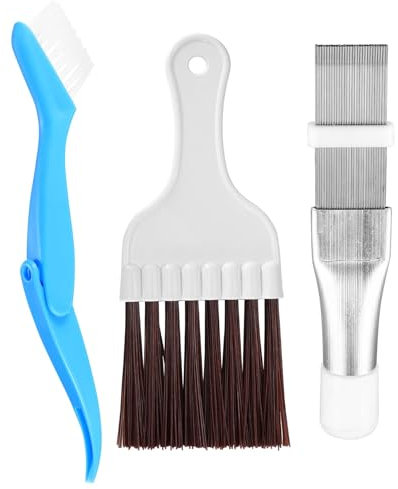Weenwill Spazzola Per Pulizia Del Condizionatore,3 PCS Pulizia Asciugatrice,Kit Pulizia Condizionatore,Kit Pulizia Asciugatrice,Pulisci Filtro Asciugatrice per Unità Esterne,Filtri