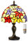 WEEKSUN Buntglaslampe Style Tischlampe, Vintage Tischlampe mit Glühbirne, Handcraft Glasmalerei Lampenschirm Tischlampen für Schlafzimmer Nachttischlampe Arbeitszimmer Office (Ahornblatt-Stil)