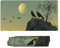 Gaming Mauspad, Mauspad XXL 900 x 400 x 3 mm Mousepad Moon Crow Mauspad Gaming Zubehör mit Anti Rutsch Basis Mouse Pad Wasserdicht und Langlebig für Maus und Tastatur, Home Dekor, Gaming Zubehör m1271